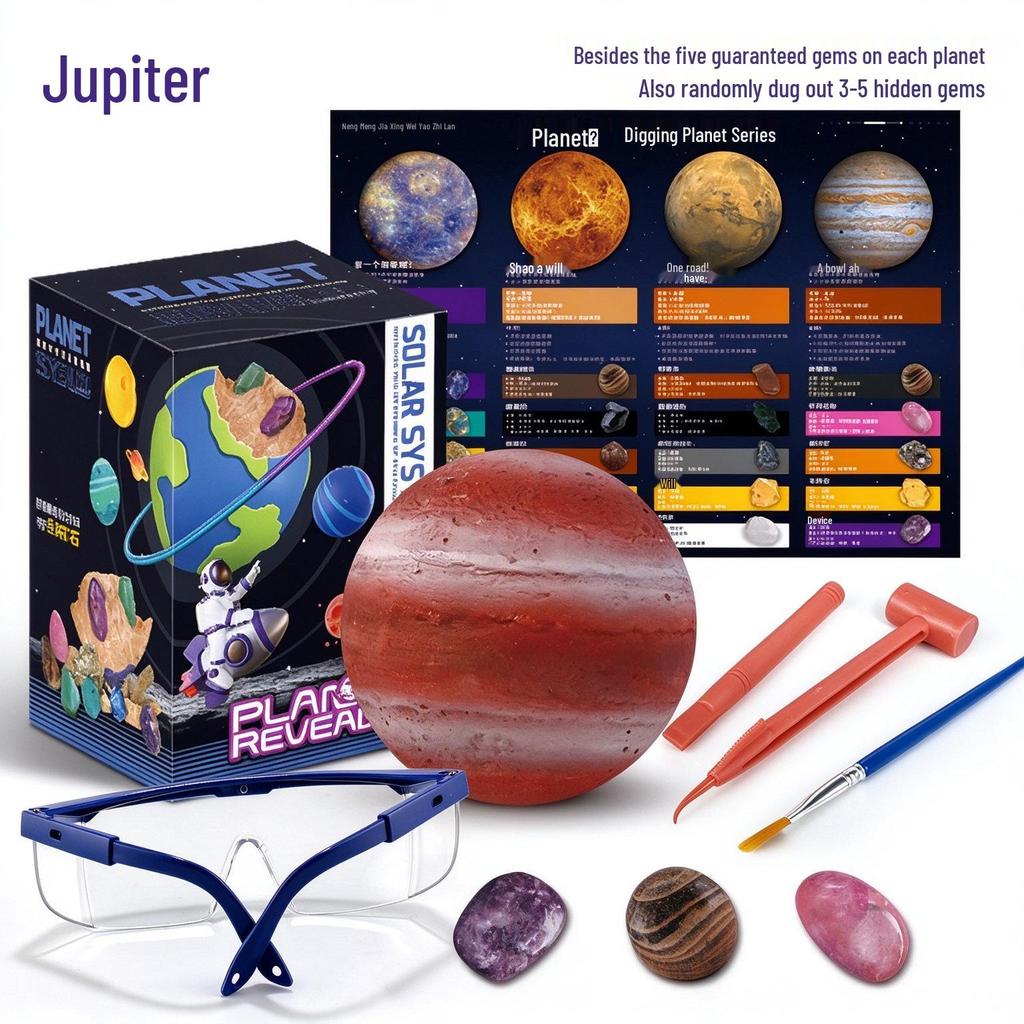 Planet Gem Archaeological Excavation Toy - Educational Treasure Hunt for Kids