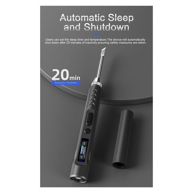 A20F-T65-SP Smart Electric Soldering Iron PD+DC 90W Power Rapid Heating 150-450℃ Adjstable Temperature Voltage Welding Iron