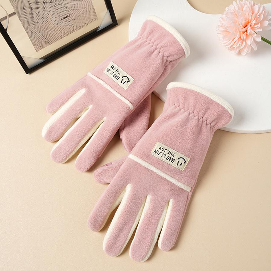 Riding Windproof Gloves for Women In Autumn and Winter, Warm Gloves with Touch Screen and Velvet Insulation for Outdoor Hiking,