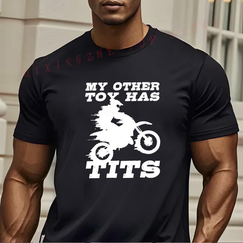 

Funny Motorcycle My Other Toy Has Tits Shirt Funny Present For Mens Short Sleeve TShirts Oneck Top Tees 4XL