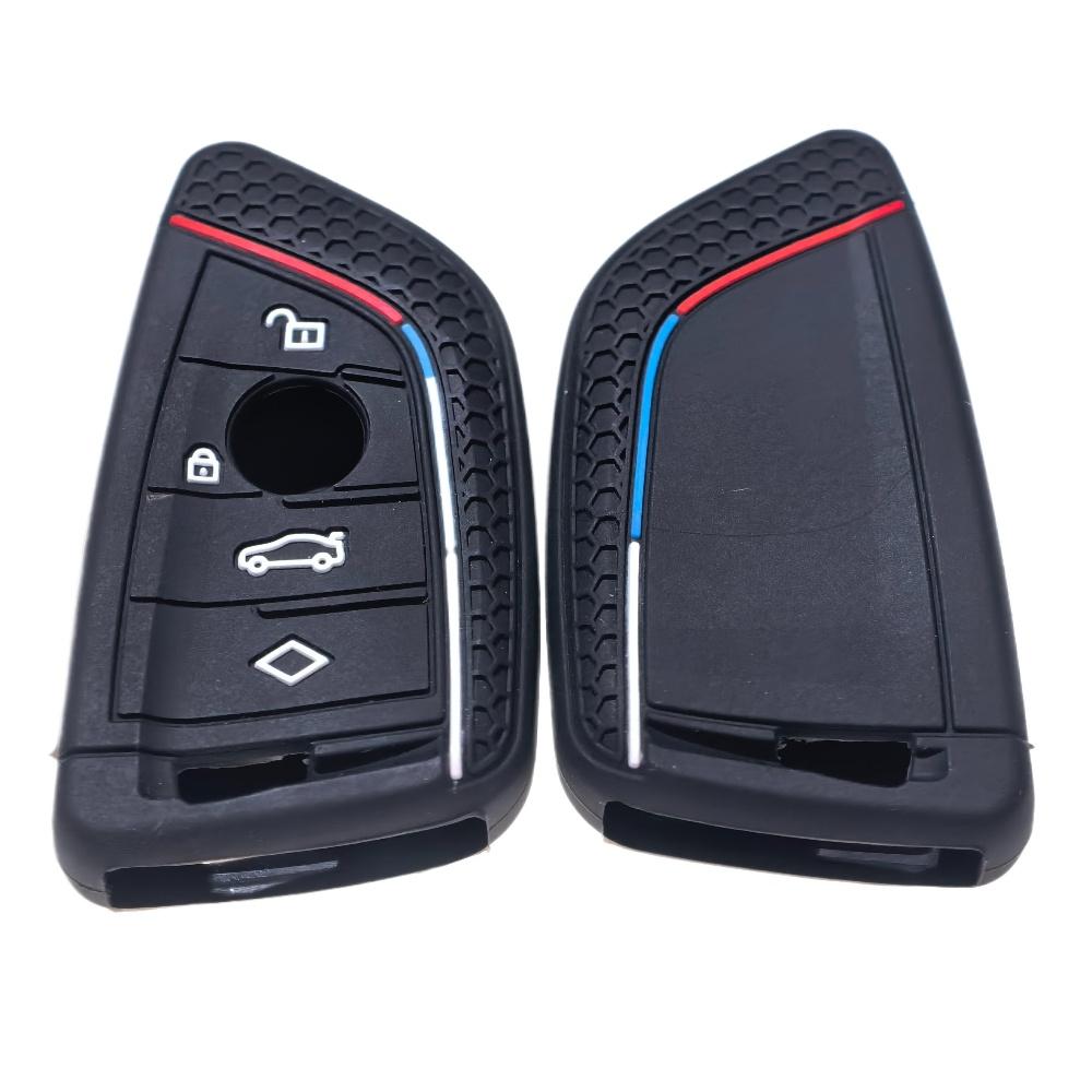 Siliconen Afstandsbediening Auto Sleutelhoes Sleutelhanger Sleuteletui Voor Bmw X1 X3 X4 X5 X6 Serie 1 2 3 5 7 G20 G02 G05 G31 G23 F34 F15 F40 Ix3