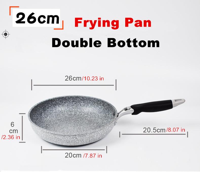 Durable Non-Stick Wok Frying Pan Ceramic Pot Home EggSteak Skillet Pancake Fried Induction Cooker Gas Stove Special Saucepan