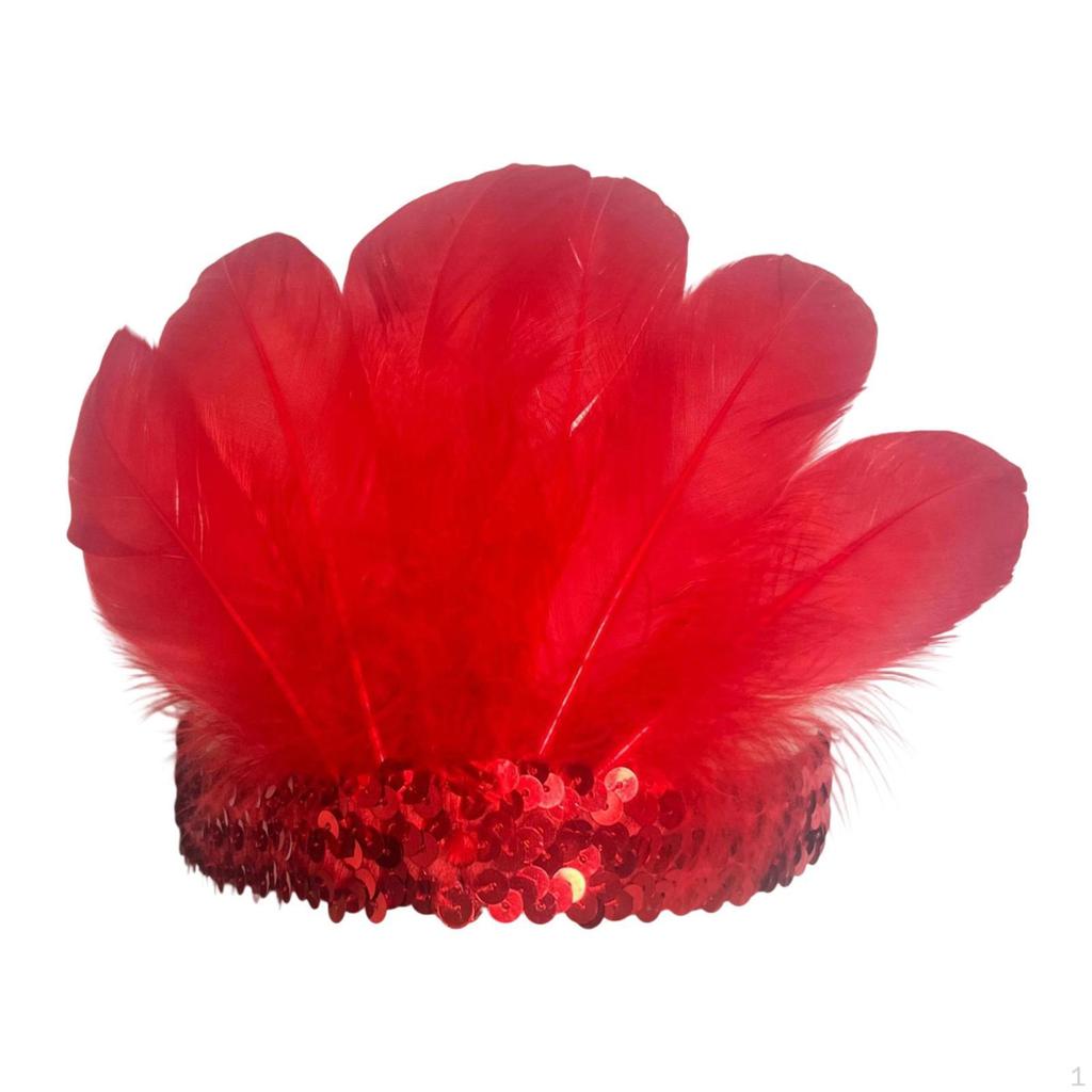 Ozdoba na głowę z piór, nakrycie głowy na imprezę, taniec, pokaz sceniczny, cosplay