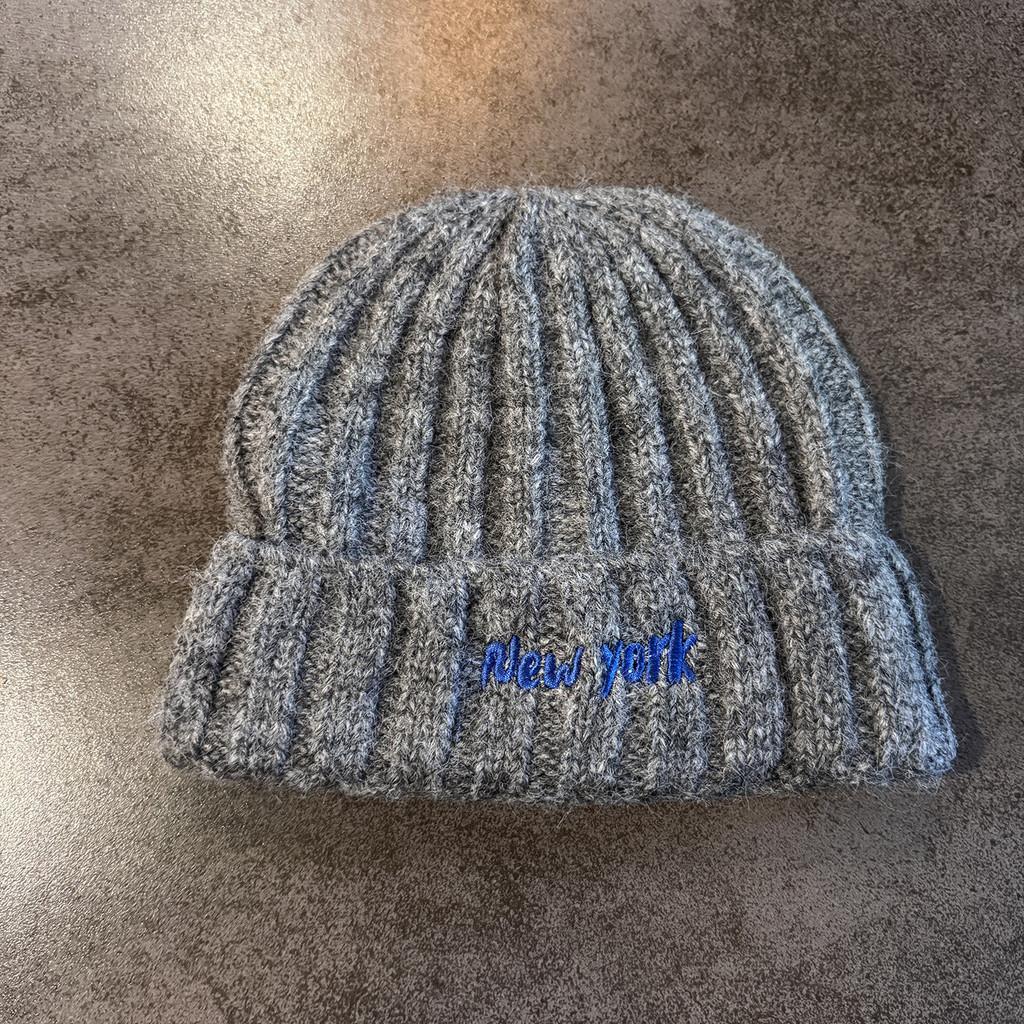 New York Lettering Knitted Hat With Windproof Warmth For Casual Gift Fashion