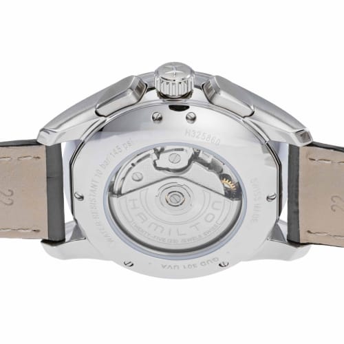 Hamilton Jazzmaster Automatic Chronograph Watch, 42mm, Swiss Brand, Men's, Gray Dial, Stainless Steel, Sapphire Crystal, Automatic, H32586881