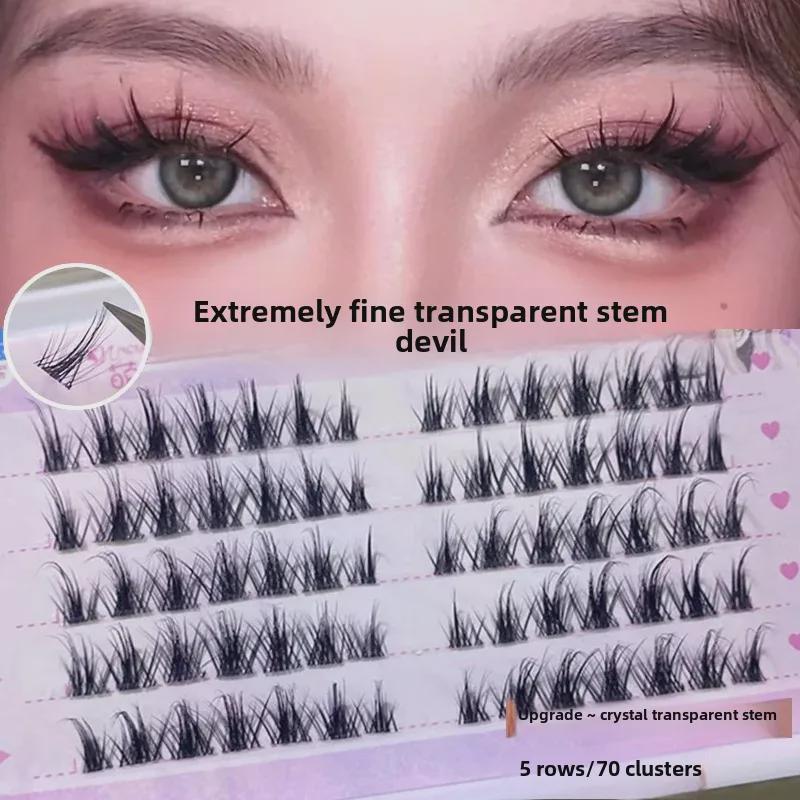 

Mengji Shangpin K8 Crystal Clear Segment False Lashes - Natural Thick Cartoon Style