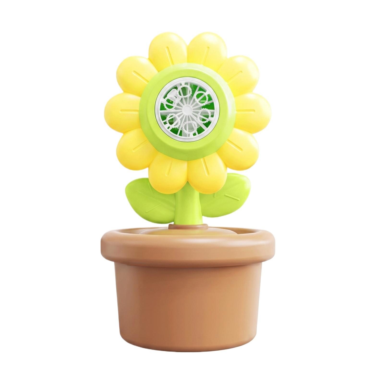 

Sunflower Shaped Bubble Machine Toy Battery Operated Automatic Bubble Blower for Outdoor Indoor Use Safe Durable Plastic Material One Size жёлтый