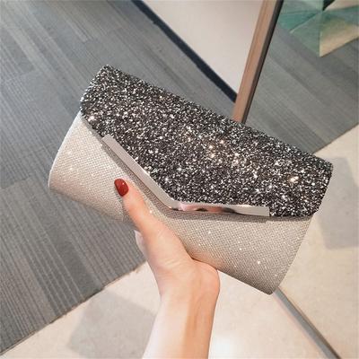 Luxury Women Evening Bags Sequins Clutch Party Dinner Bag Lady Dress Shoulder Clutch Bags Pu Glitter Shimmer Envelope Handbag