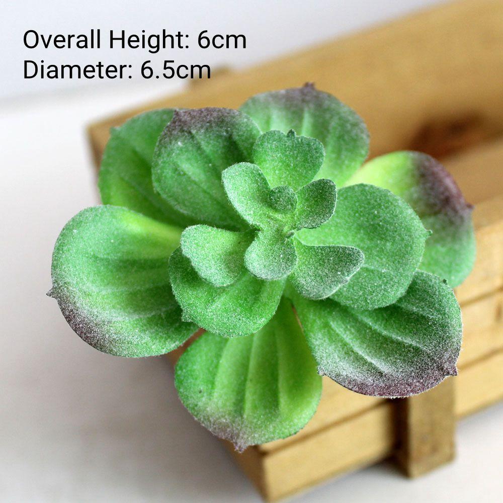 Green Flocking Artificial Succulent Plants Home Bedroom Living Room Decor Fake Plants DIY Flower Arrangement Plante Artificielle