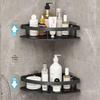 Seamless Wall-Mounted Space Aluminum Triangle Bathroom Storage Rack