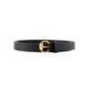 Gucci Feine Version einfarbiger Dornschließe Ledergürtel Damen Schwarz Breite 1,8 cm