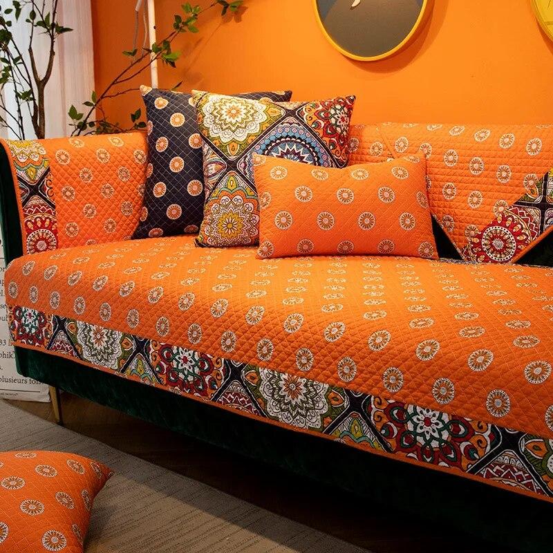 

Anti-skid Leather Sofa Cover European Cotton Towel Modern Slipcover Bohemia Four Seasons Home Decor 70x70cm 1pcs