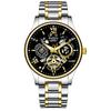 Bubble Men's Fully Automatic Quartz Watch - Roman Numerals, Luminous, High-End, Waterproof, Calendar, Non-Mechanical Design
