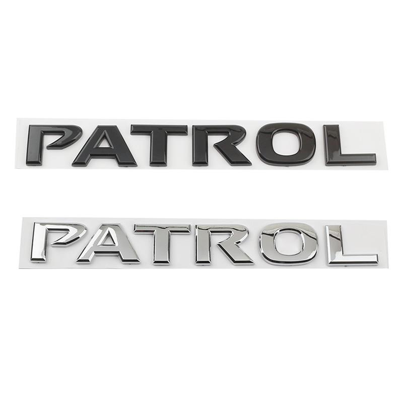 CHUQAZ1 Car 3D ABS Rear Trunk Letters Words Logo Badge Emblem Decals Sticker For Nissan Patrol Y60 Y61 Y62 Y63 Y64 Styling Accessories