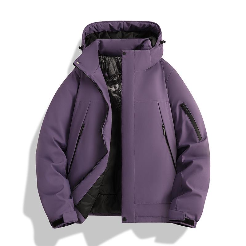 Herren Winter Verdickte Winddichte Wasserdichte Bergsteigerjacke