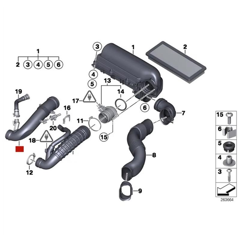 Durable 13717627502 Car Engine Air Intake Pipe Hose Fit for BMW MINI Cooper S R56 Car Accessories excellent quality