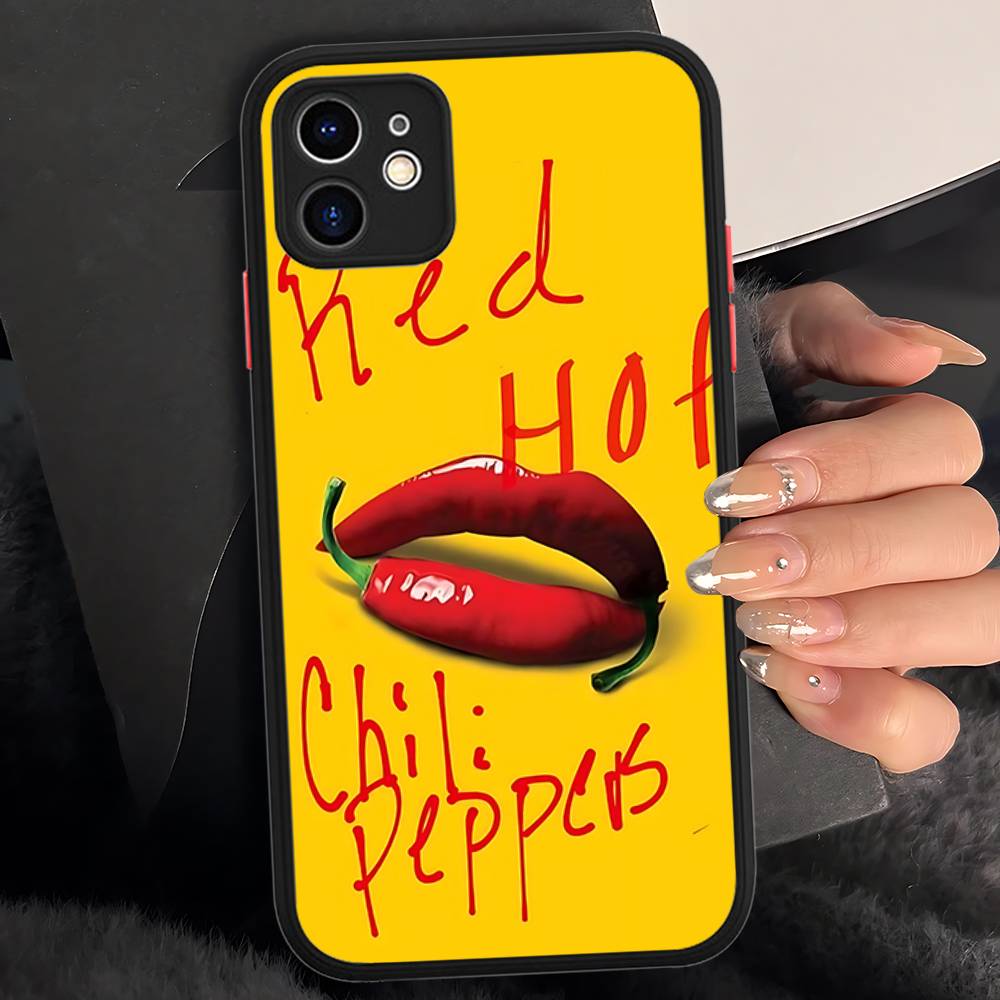 Red Hot Chili P-Peppers Band Matte Protective Case For IPhone 16 15 14 13 12 11 Pro Max X XS MAX Protection Case