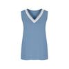 Damen Casual Ärmellose Tops Bequemes Sommeroberteil Mode V-Ausschnitt Spitze Top Atmungsaktiv Lockerer Schnitt Sommer Tanktops für den täglichen Gebrauch Urlaub Strand