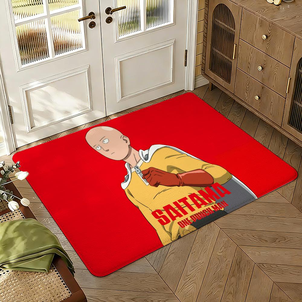 Anime One-Punch Man High End Quality Absorbent Non-Slip Floor Mat Flannel Rug Bedroom Living Room Door Mat Home Decor