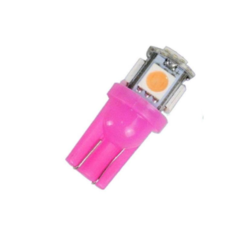 

13-Piece Pink Car LED Light Set: T10 Reading, W5W Position, Roof, Driving, License Plate Lights. T10 5050 5 LED (1 piece) розовый