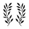 Metal Wrought Iron Leaf Wall Decoration, Vine Olive Branch And Leaf Wall, Living Room Outdoor Decoration Botanical Pattern Home Decoration Plaque
