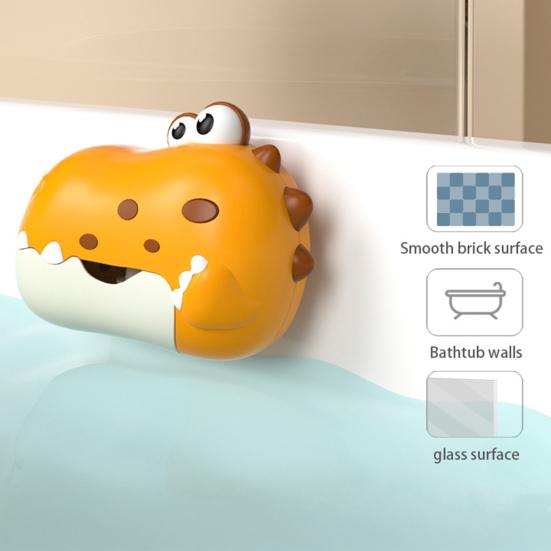 Dinosaur Bath Bubble Machine for Toddlers Automatic Bathtub Toys Bubble Maker Fun
