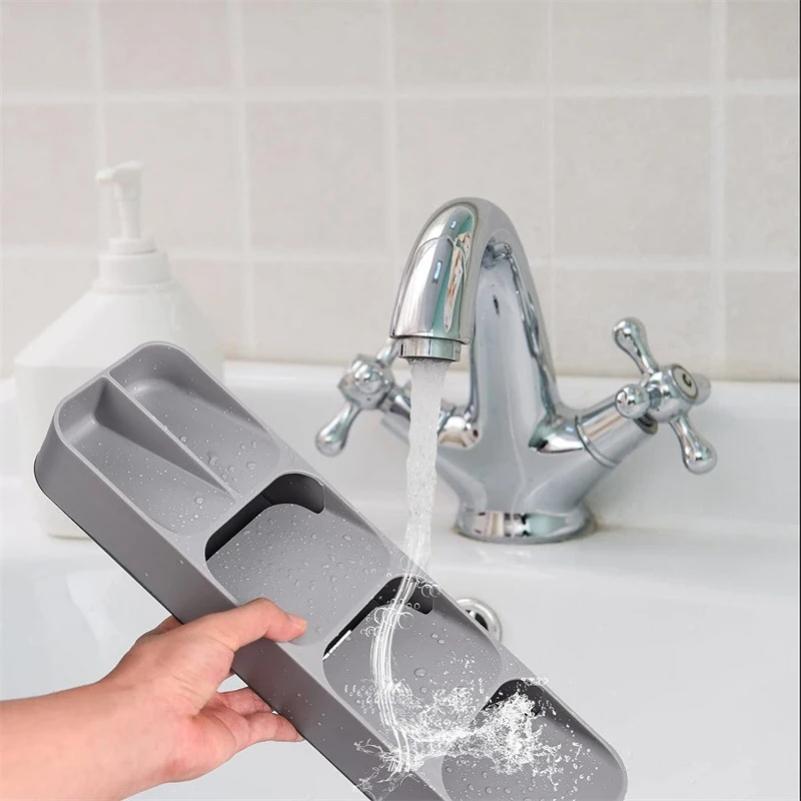 Multi-purpose Cutlery Storage Tray Cutlery Fork Spoon Compartmentalized Organizer  Knife Drawer Storage Box