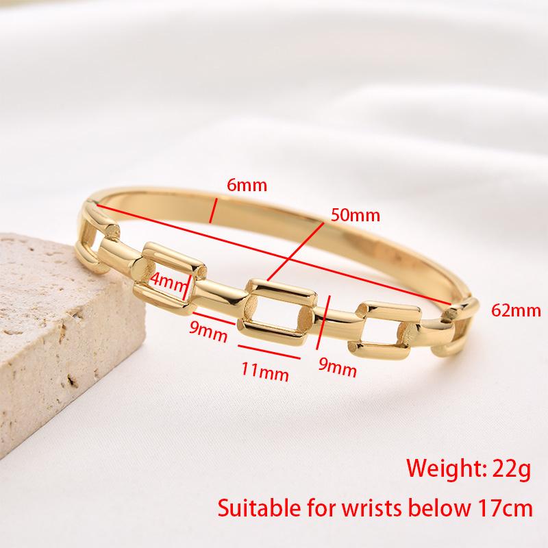 

Браслет-манжета из нержавеющей стали с геометрическим квадратным звеном, браслет из бамбука с кристаллами, ювелирные изделия в виде змеиной волны для женщин 18cm