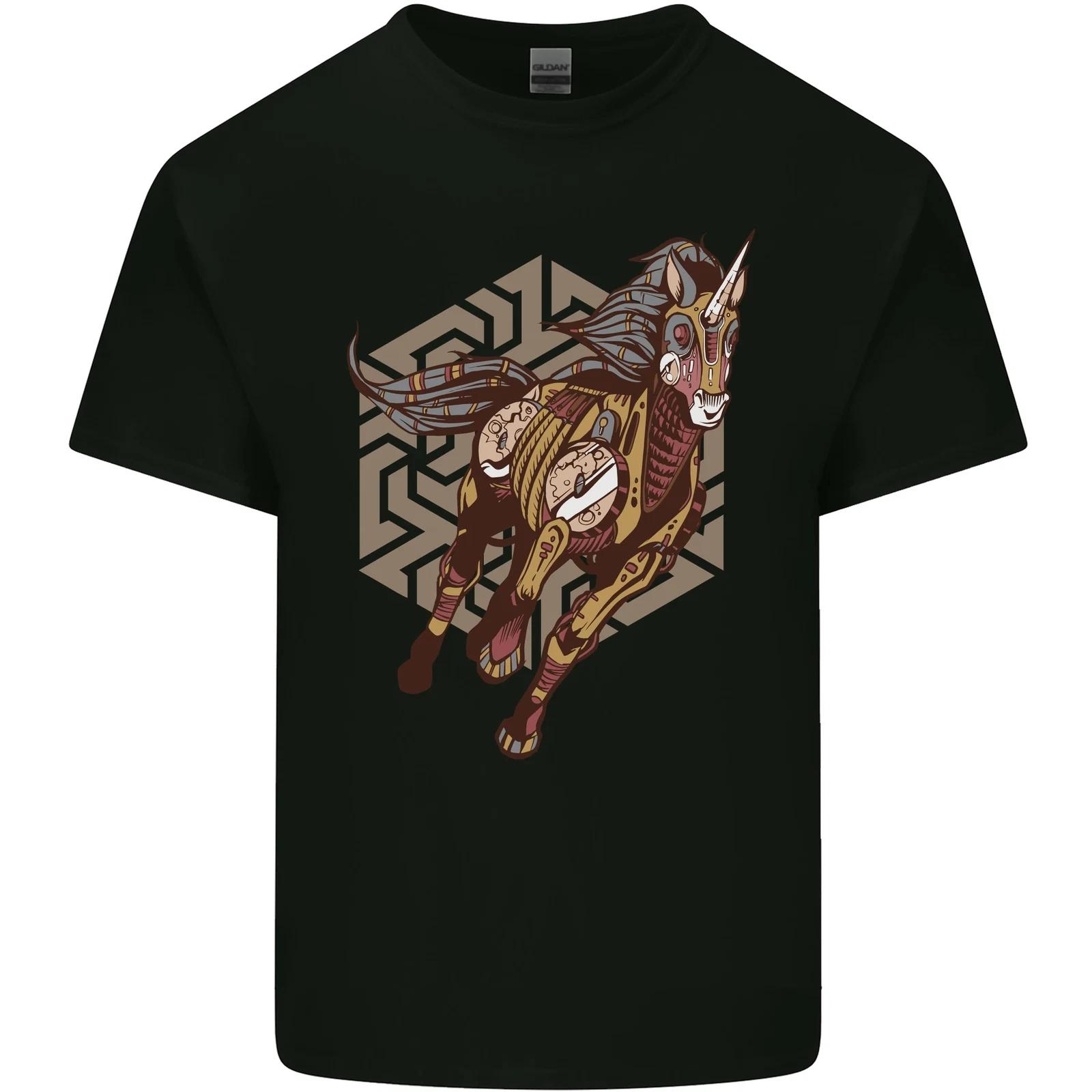 Steampunk Unicorn Kids T-Shirt Childrens S