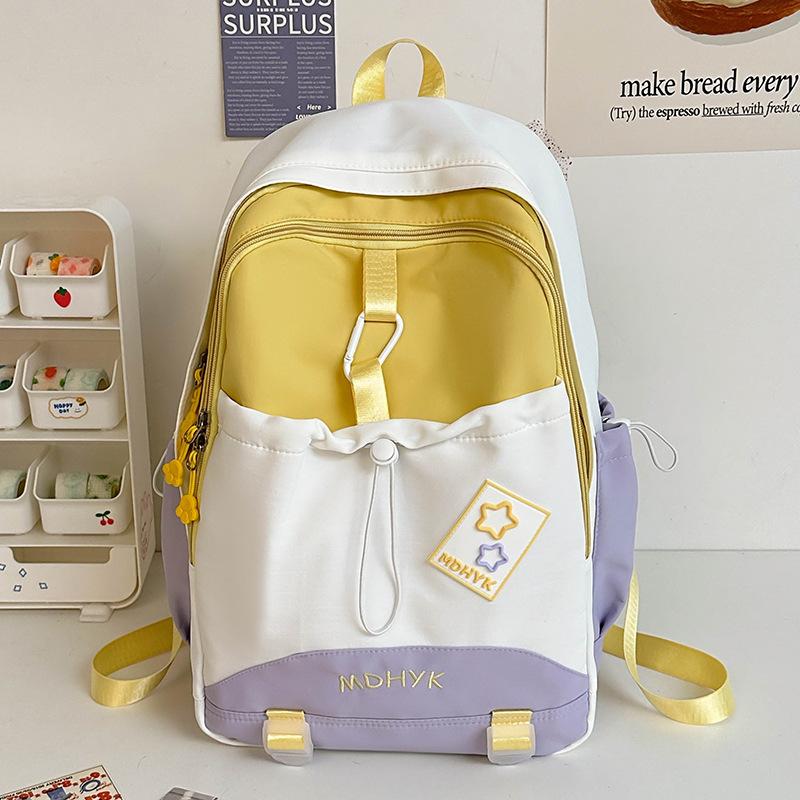 School bag children, elementary school students, girls, junior high school students, cute high school, high value, contrasting color backpack