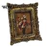 Decorative Vintage Frame Retro Photo Frame, Golden Coated Distressed Picture Resin with Rococo Classic Wall Decor Texture, Tabletop And Mount