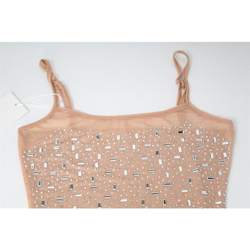 Bretelă de damă Diamant strălucitor Sac șold Petrecere Sexy Fierbinte Plasă Transparentă Rochie de seară tip coadă de pește