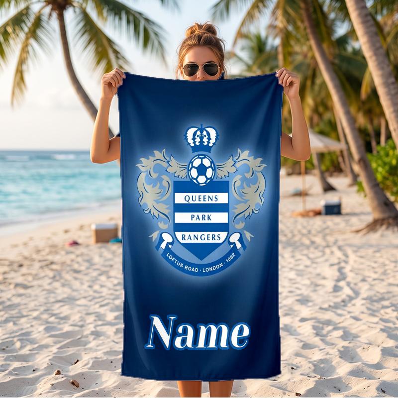 rangers fc (28) Custom Name Beach Towel Large Towel for Beach Pool Swimming Vacation Travel Gift