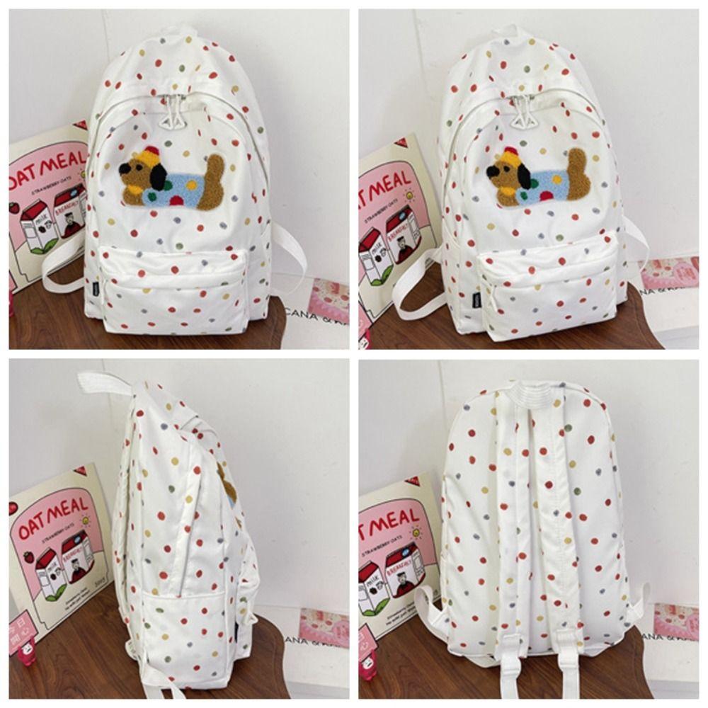 Large Capacity Puppy Print Backpack Korean Style Student School Bag Cute Women's Backpack Girls
