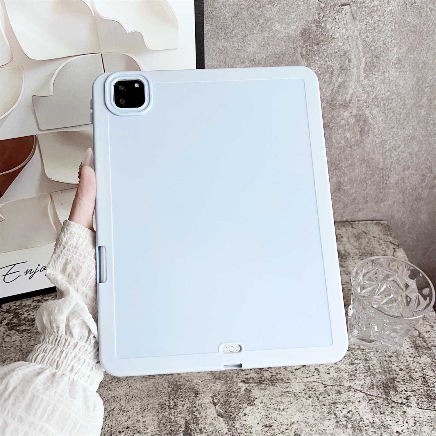 

Чехол для планшета для iPad Pro 11 (2022)/(2021)/(2020) ,Однотонный чехол из ТПУ с держателем для карандаша Blue