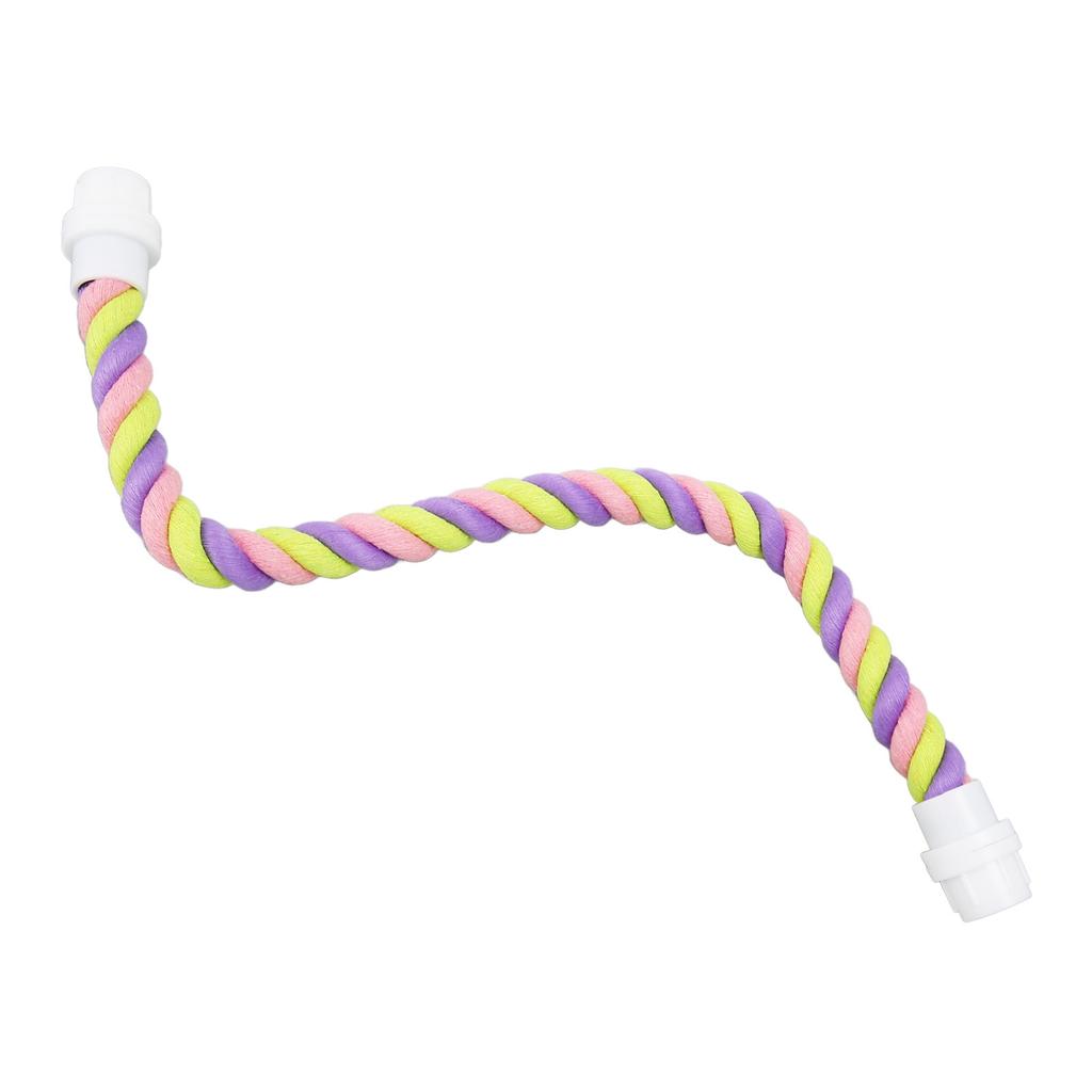 Vogel Seil Sitzstange Bunt Biegsam Sicher Baumwollseil Papageienständer Spielzeug für Nymphensittiche Unzertrennliche Wellensittiche L