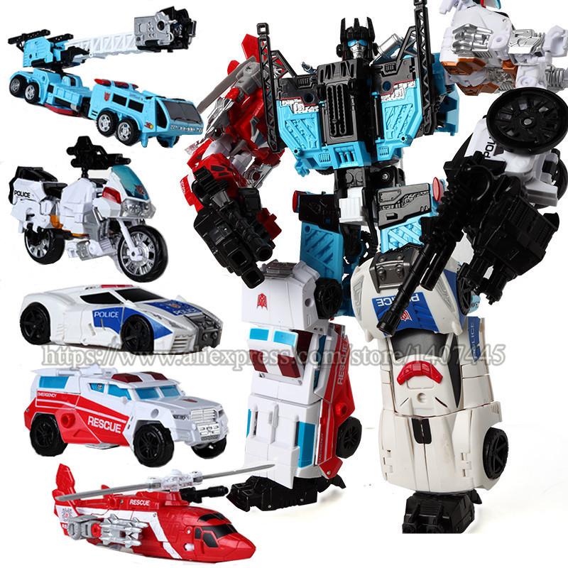 BPF NEW Oversize 33CM Anime Devastator Transformation Robot Car Toys Boy Action Figures Aircraft Motorcycle Dinosaur Figure Kids