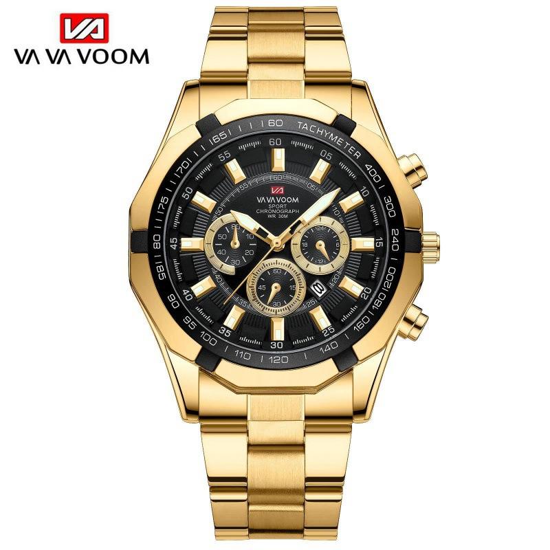 Men's Steel Strap Watch, Calendar Student Men's Quartz Watch