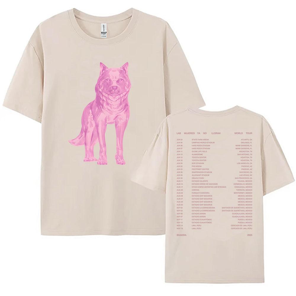 

Isabel Tee Las Mujeres Ya No Lloran World Tour 2025 Tshirts Shakira Singer Printing Tshirt Cotton Women Short Sleeve T Shirt S