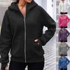 Dámské mikiny na zip Fleecové bundy Oversized mikiny Podzimní módní outfity Svetry Zimní oblečení