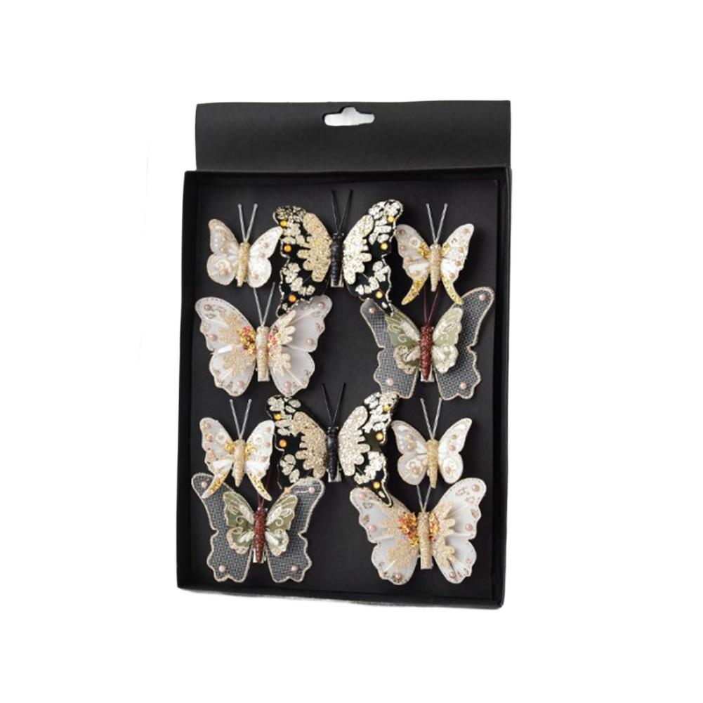 Eye-catching Visual Effect Butterfly Christmas Ornaments Holiday Decorations