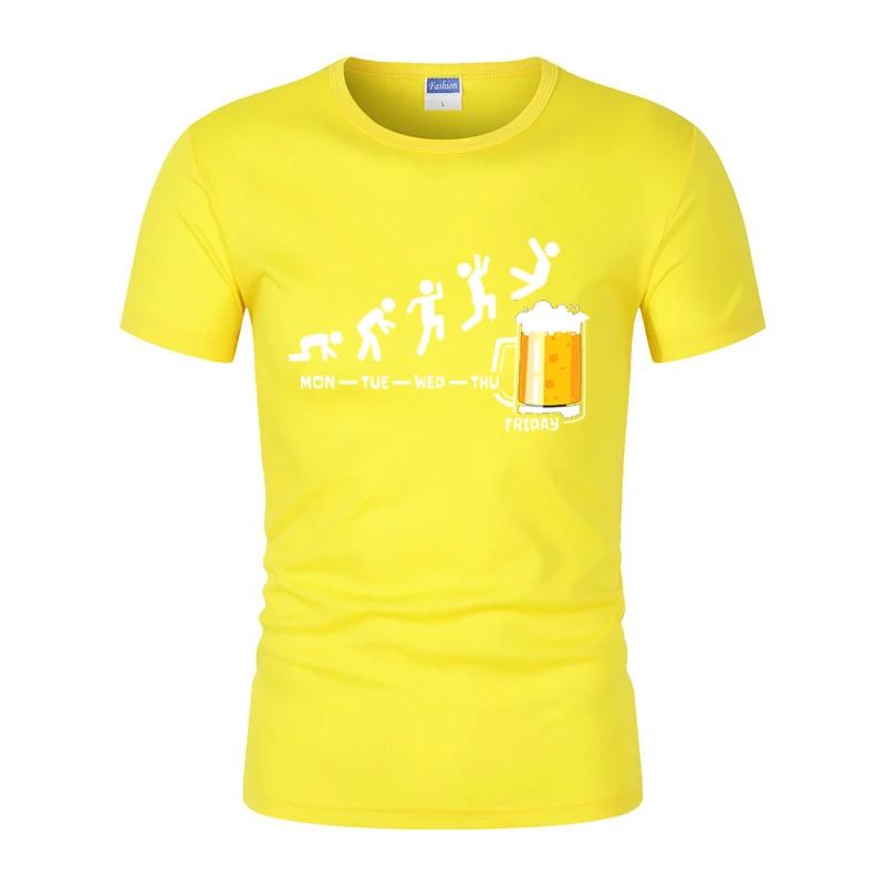 

Футболка мужская с принтом пива Friday Beer, летняя, модная, повседневная, дышащая, быстросохнущая, уличная, в стиле Харадзюку, с коротким рукавом XXXXXL жёлтый