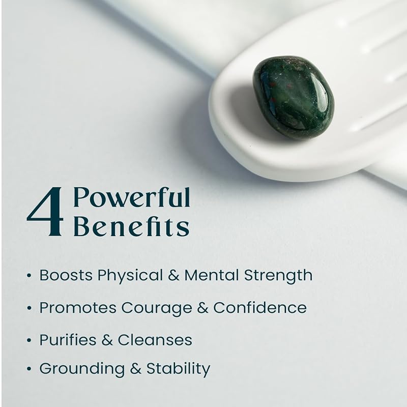 Astrotalk Bloodstone Tumble | Boosts Courage, Willpower & Physical Vitality | Enhances Immunity, Detox & Confidence | Gr