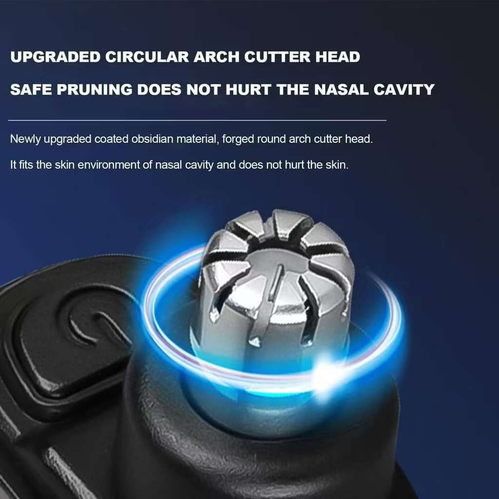 Electric Household Nose Hair Trimmer Cleaning Nostril Hair Removal Rechargeable Digital Shaver Round Head Removable