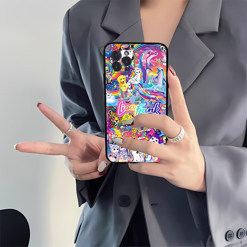 Lisa Frank Art Phone Case Silicone Soft for iphone 16 15 14 13 12 11 Pro Mini XS MAX Plus X Cover
