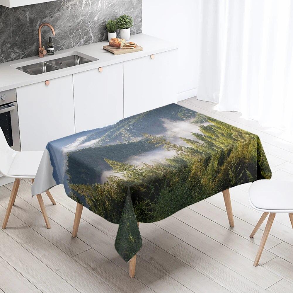 Natürliche Landschaft Tischdecke Outdoor Camping Antifouling Wasserdicht Esstisch Dekoration