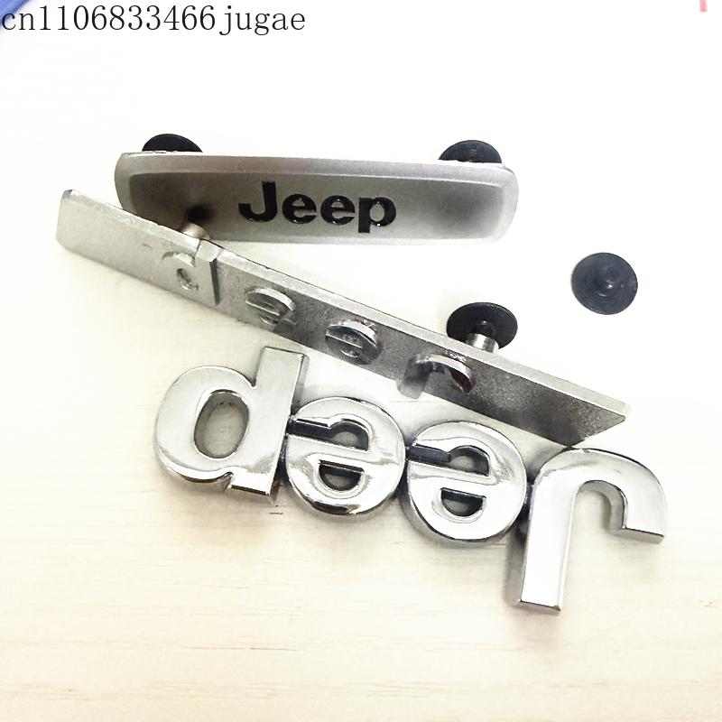 Car Styling Floor Mat Metal Emblem Stickers with screws For Jeep Badge Grand Badge Cherokee Wrangler Renegade Compass JK Patriot