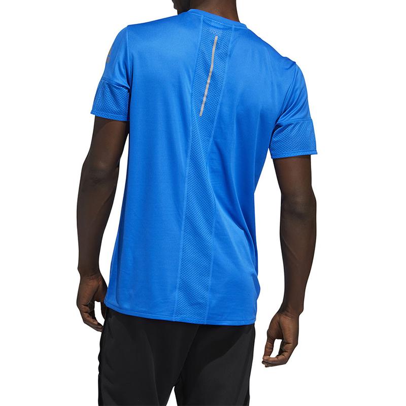 Adidas T-Shirts Men's Honor Blue Crew Neck Moderate Straight Fit GI4593