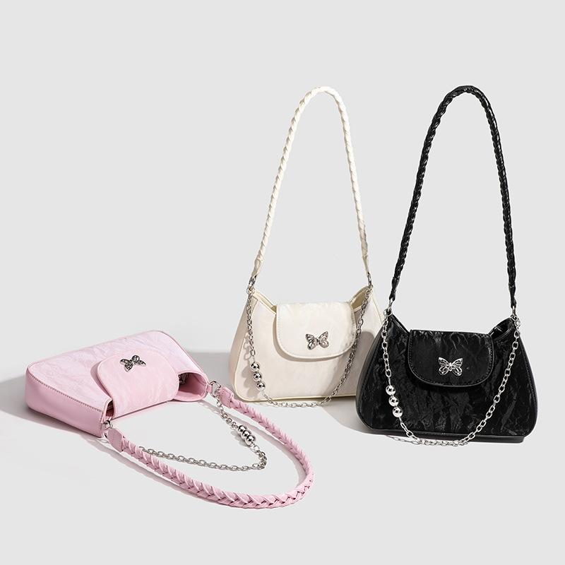 Fashion Women's Bag Spring Fashion Korean Version of Personality Spice Girl Wind Commute Everything Stylish Texture Armpit Bag Woman