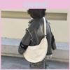 Trendy Large Capacity Nylon Messenger Bag For Kids With Fashionable Keychain Accessory